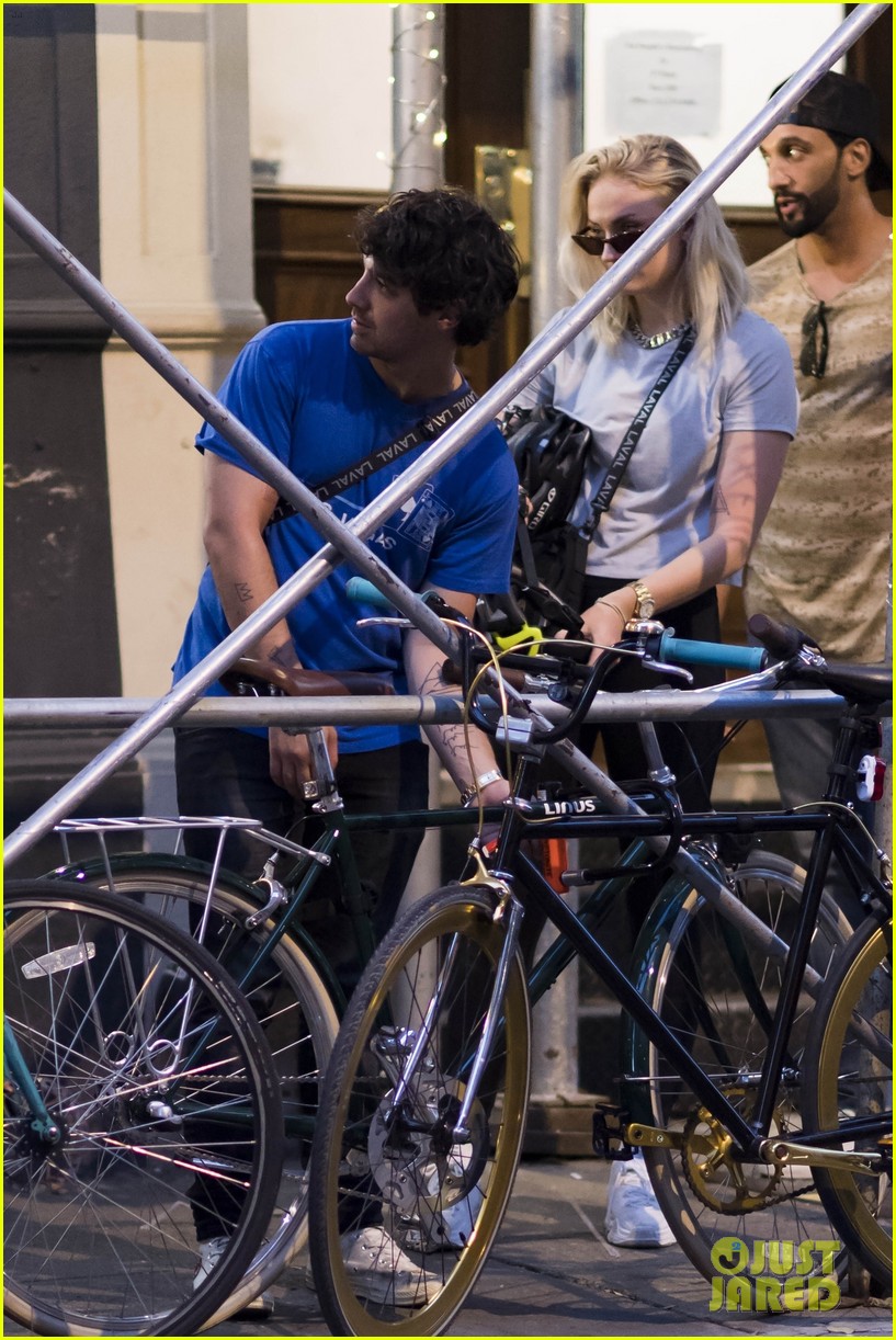 Joe Jonas & Sophie Turner Ride Their Bikes Home After Getting Tattoos