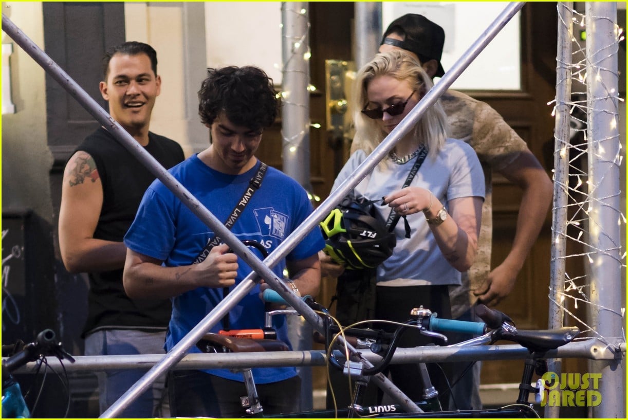 Joe Jonas & Sophie Turner Ride Their Bikes Home After Getting Tattoos