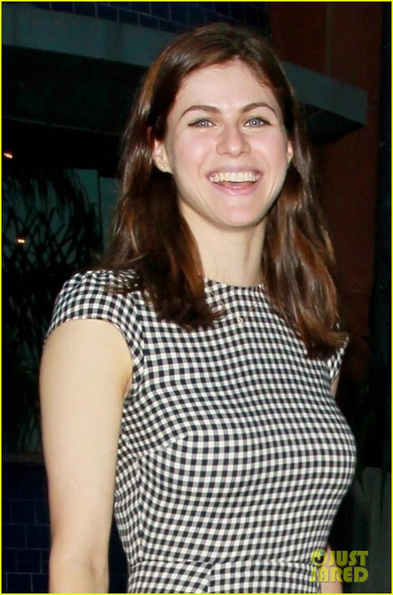 Full Sized Photo of alexandra daddario smiles for the camera while out