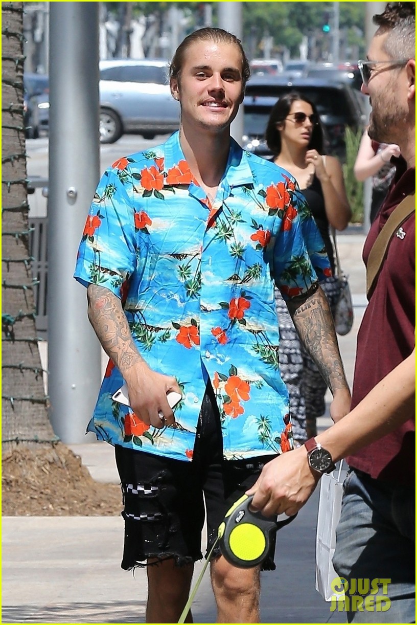 Hailey Baldwin Wears Denim Outfit to Church with Fiance Justin Bieber