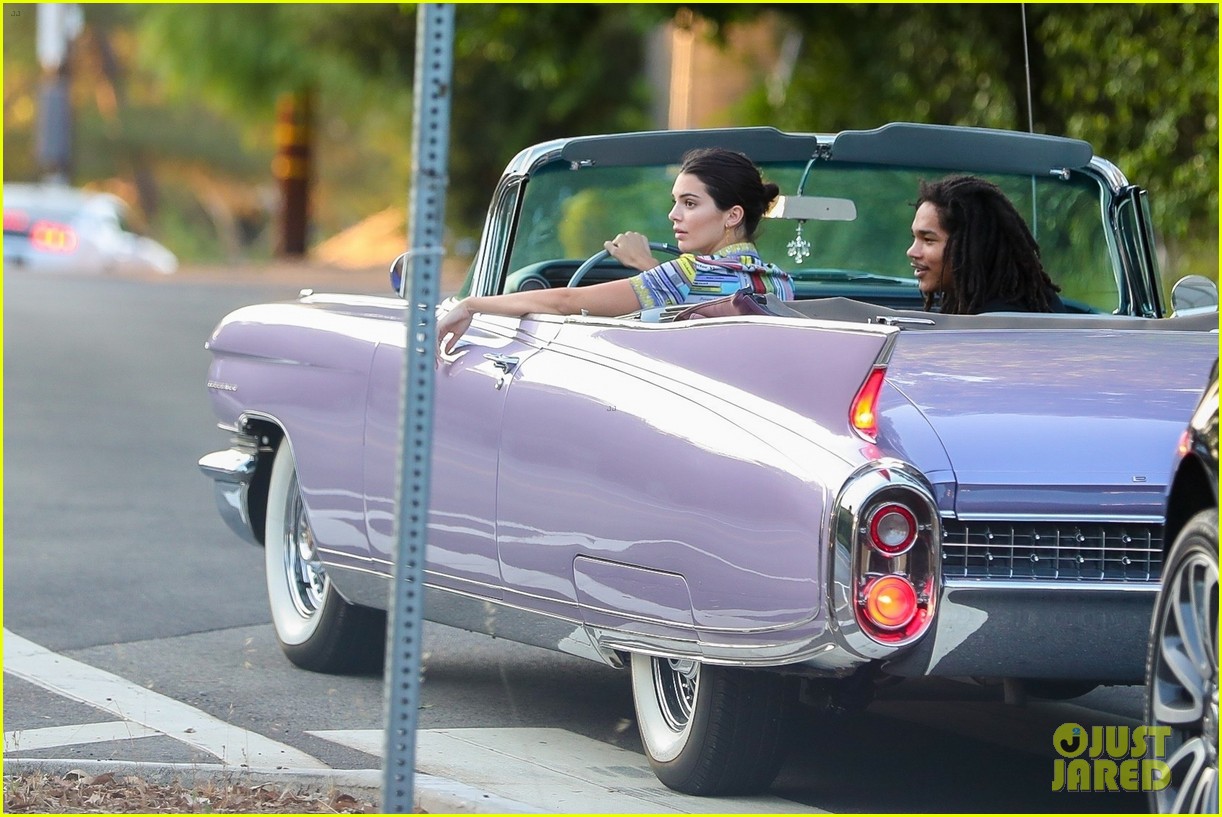 Kendall Jenner Drives Off in Vintage Car After Dinner with Kourtney