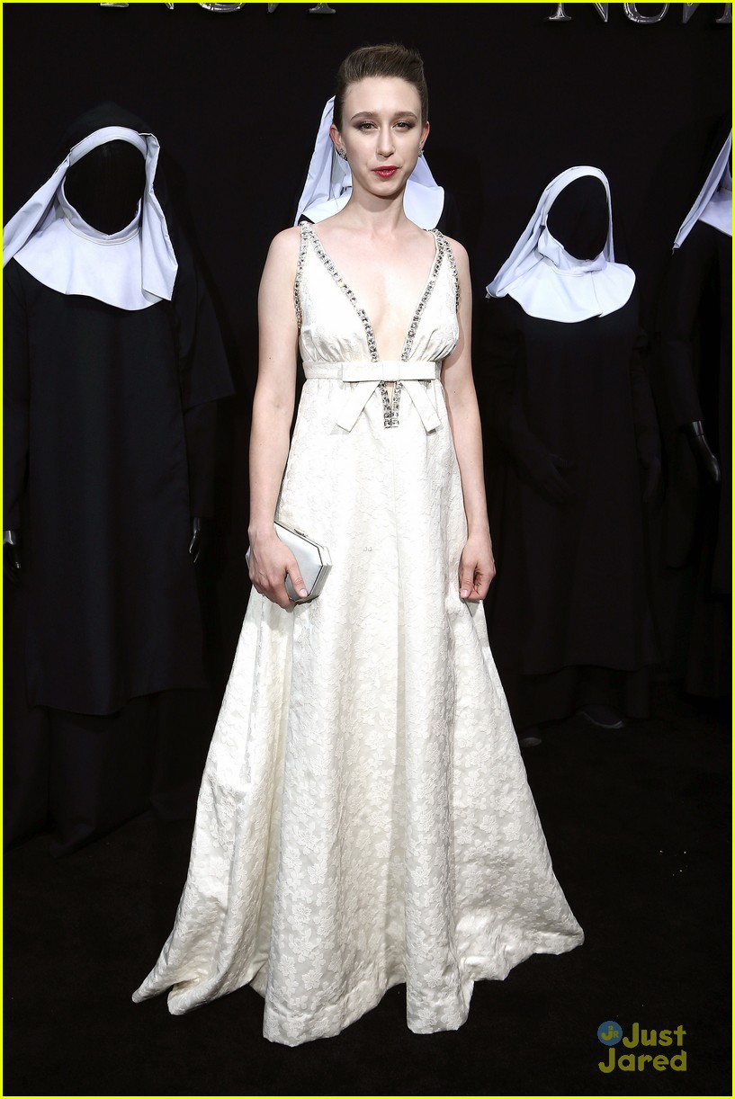 Full Sized Photo of august maturo taissa farmiga nun premiere 12
