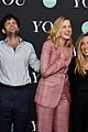 penn badgley elizabeth lail and shay mitchell look stylish at you series premiere 16