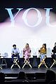 penn badgley elizabeth lail and shay mitchell look stylish at you series premiere 17