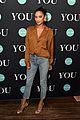 penn badgley elizabeth lail and shay mitchell look stylish at you series premiere 23