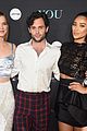 penn badgley elizabeth lail and shay mitchell look stylish at you series premiere 55