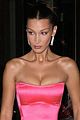 bella hadid wows in pink gown while stepping out during paris fashion week 05
