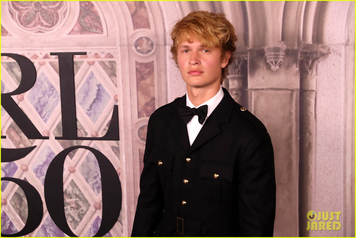 Ansel Elgort Shows Off Lighter Hair at Ralph Lauren's NYFW Show With