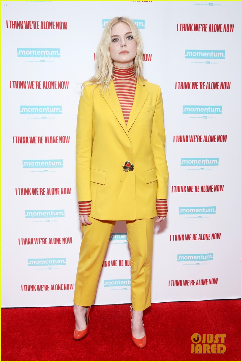 Full Sized Photo of elle fanning think alone now nyc premiere 13 | Elle