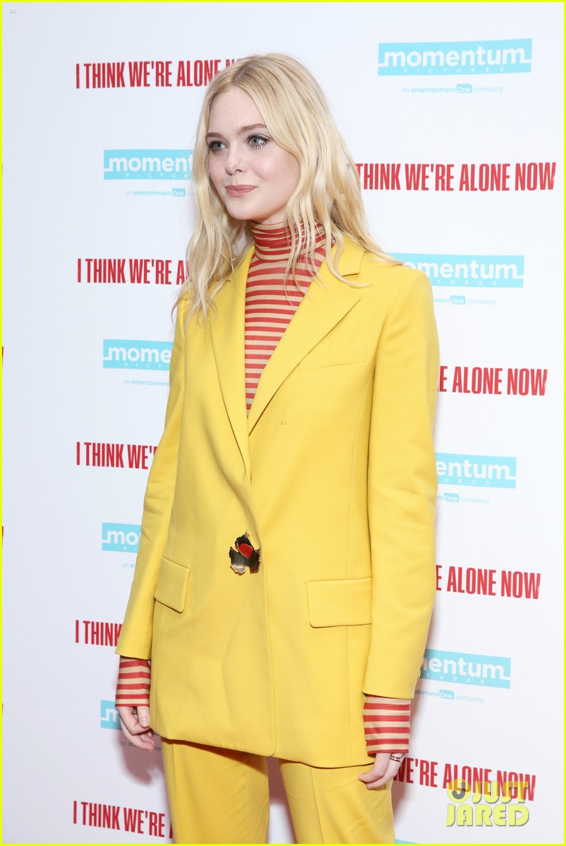 Full Sized Photo of elle fanning think alone now nyc premiere 20 | Elle