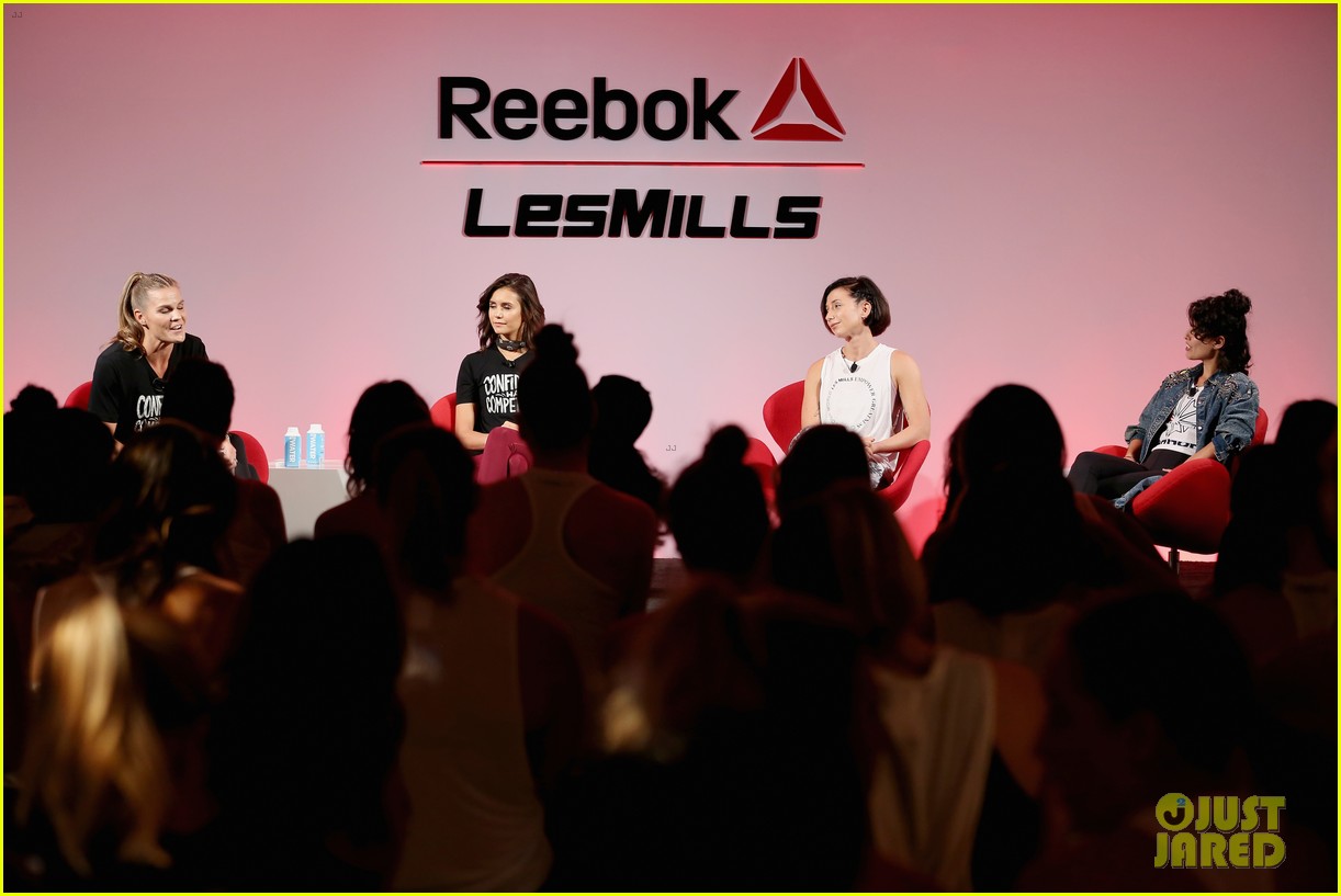 Full Sized Photo of nina dobrev reebook les mills event 14 | Nina