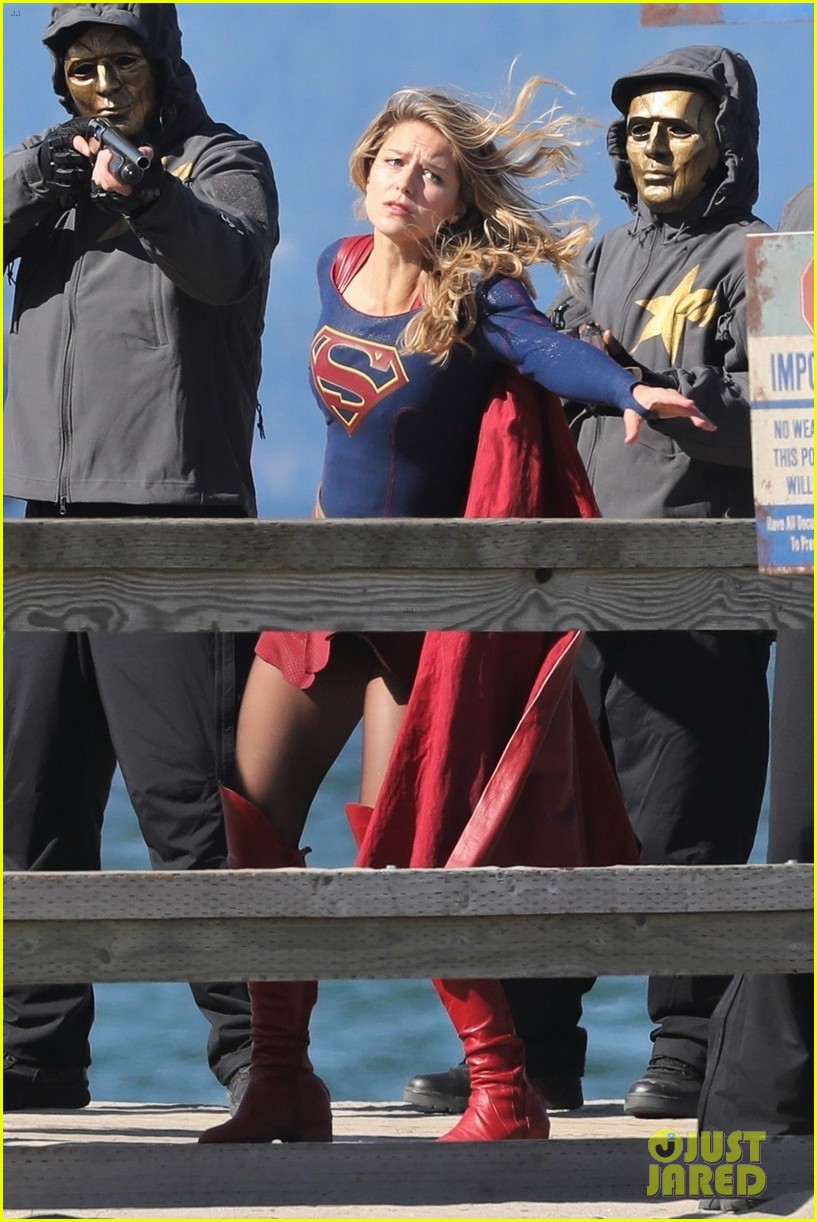 Full Sized Photo of melissa benoist films intense supergirl scene with ...