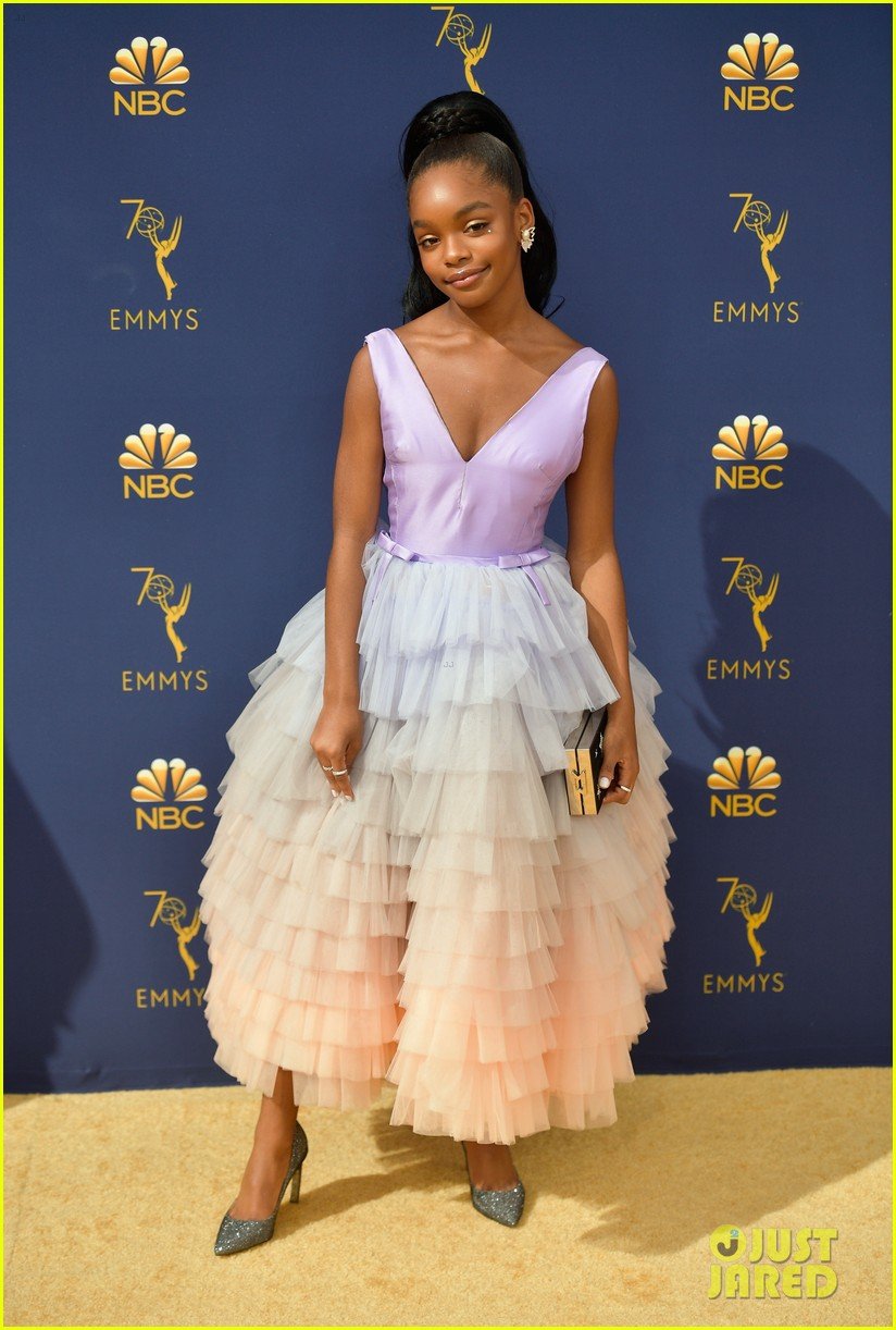 Yara Shahidi & Marsai Martin Get Colorful With Chic Looks at Emmy ...