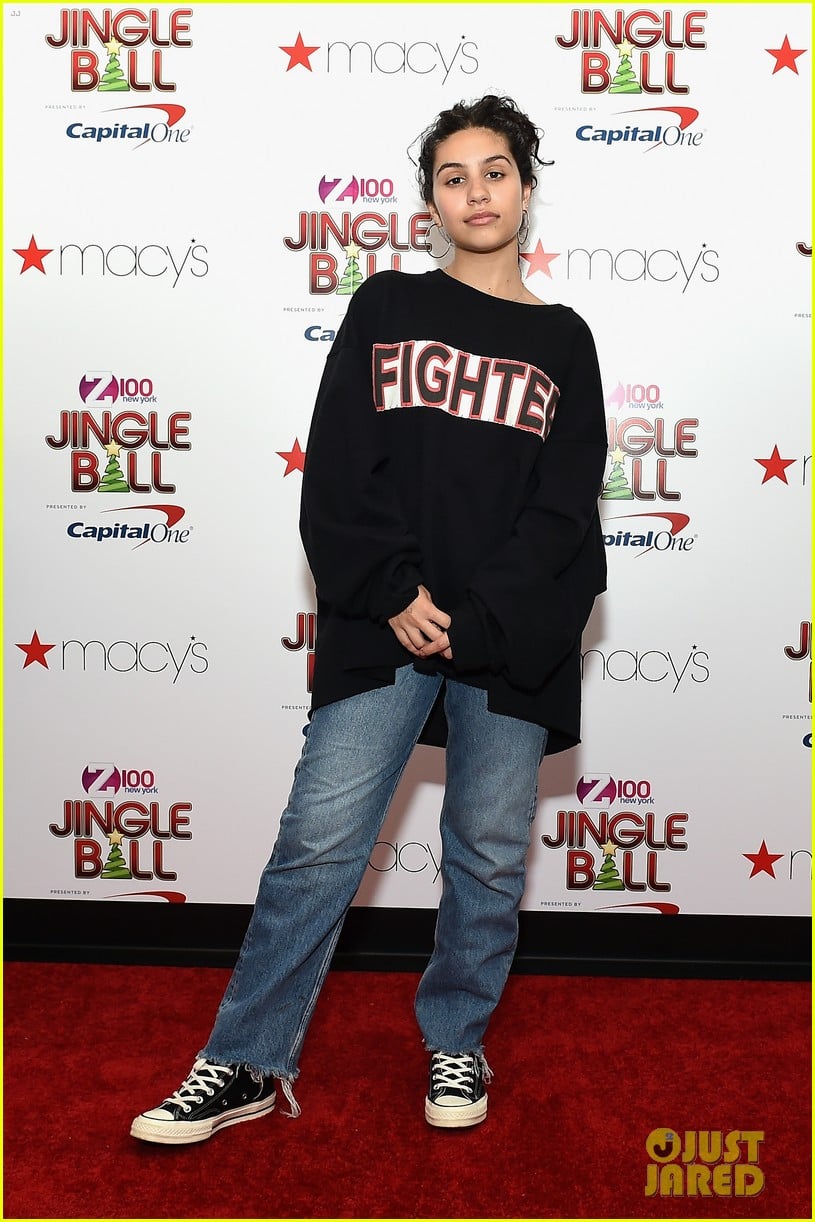 Full Sized Photo of alessia cara suits up for jingle ball kick off