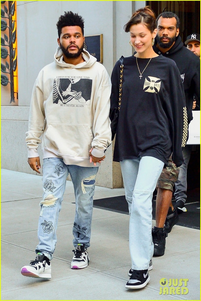 Full Sized Photo of bella hadid the weeknd nyc october 2018 02 | The