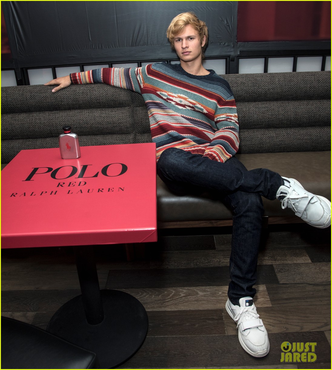 ansel elgort launches polo red rush cologne in nyc01