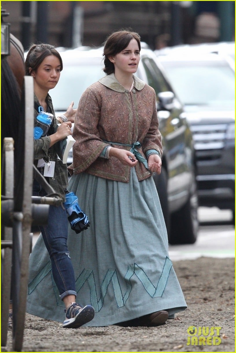Full Sized Photo of emma watson little women set 09 | Emma Watson Dons