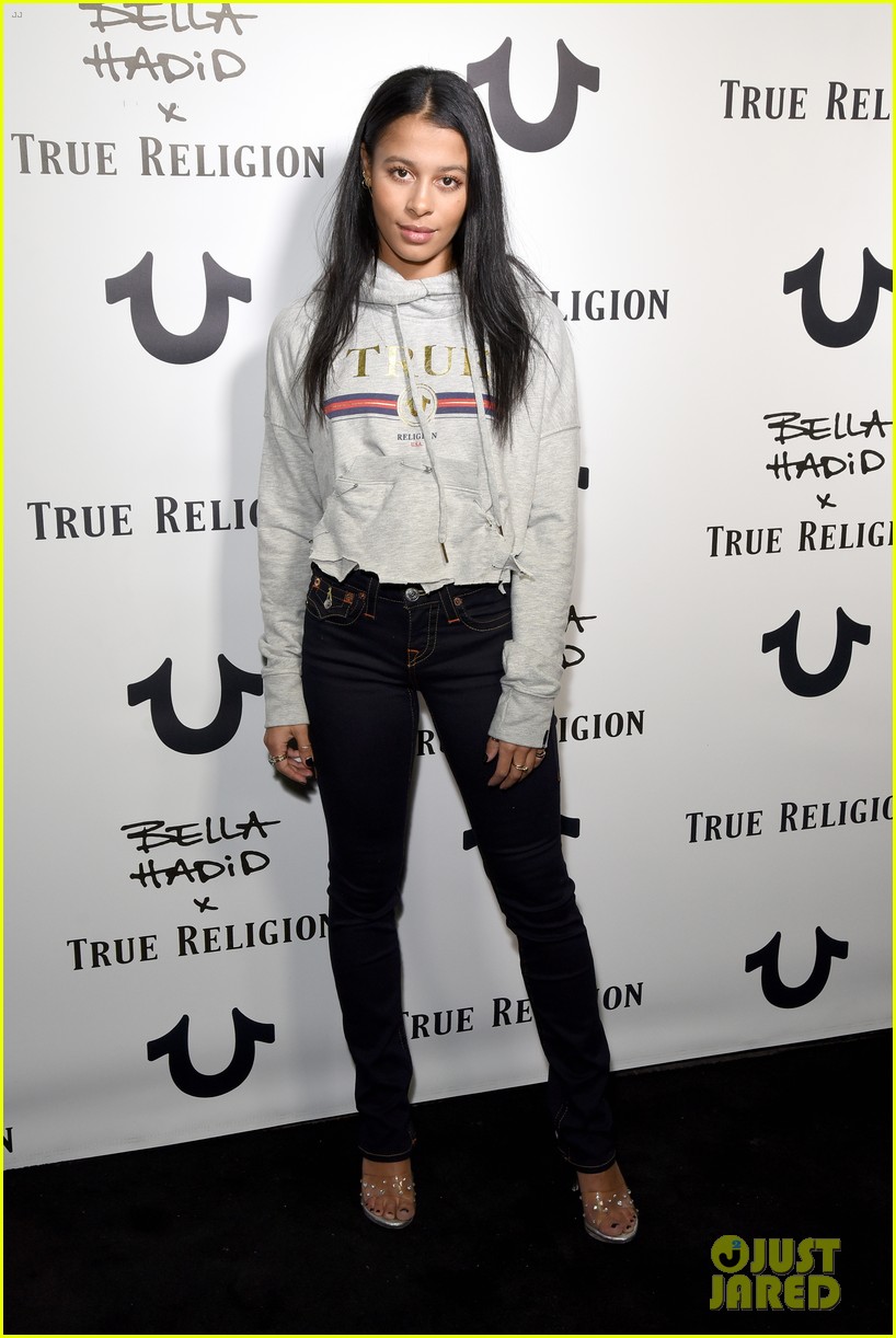 Bella Hadid Bares Bangin' New Hairstyle at True Religion Campaign Event