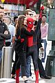tom holland dons spider man far from home costume while filming with zendaya in nyc201