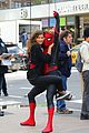 tom holland dons spider man far from home costume while filming with zendaya in nyc203