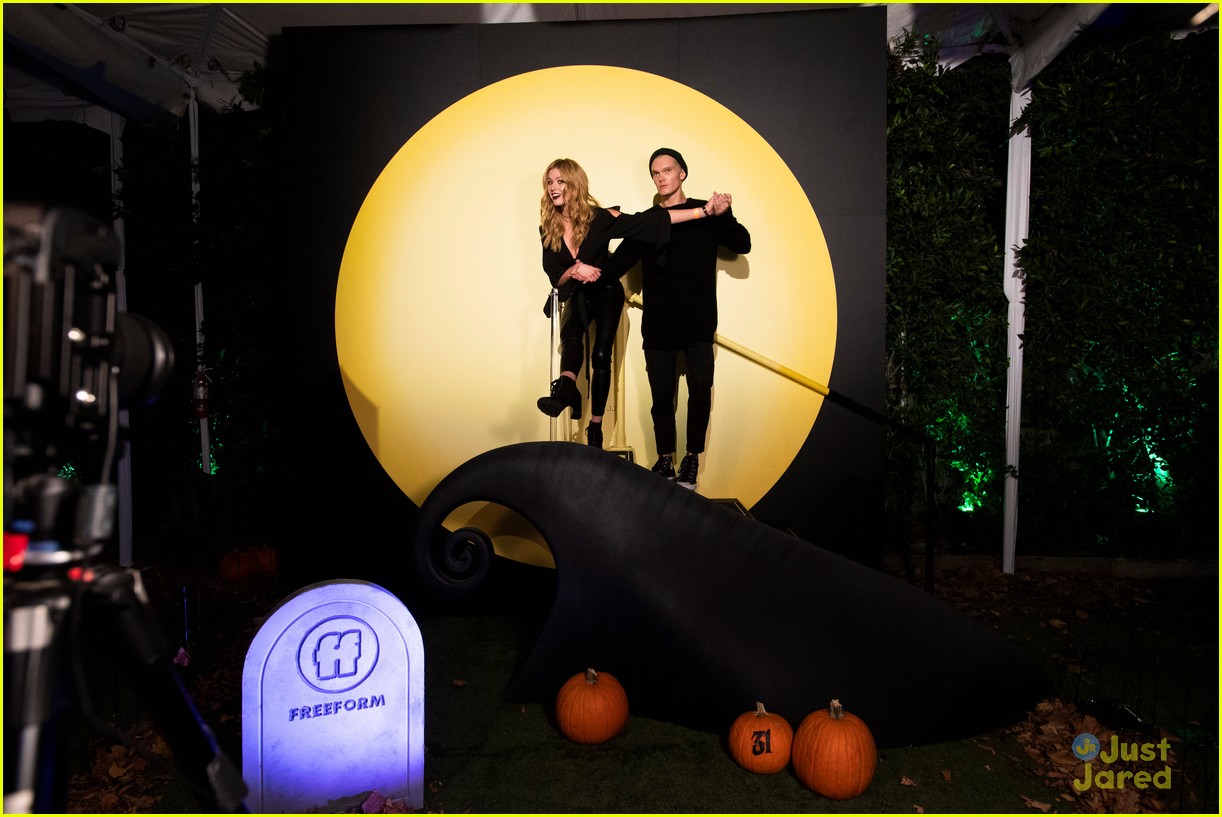 Katherine McNamara & Harry Shum Jr Enjoy a Spooky Night at Freeform's