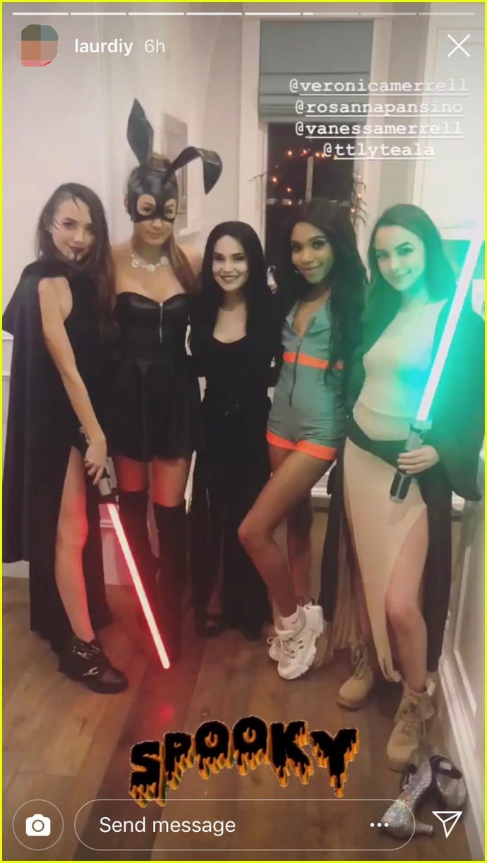 laurdiy transforms into ariana grandes dangerous woman at halloween party 04