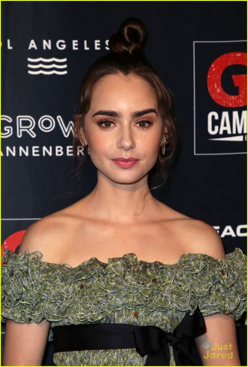 Lily Collins Glams Up in Green For GO Campaign Gala 2018 | Photo ...