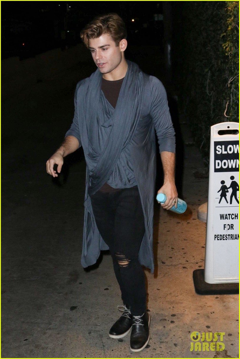Full Sized Photo of garrett clayton steps out for unauthorized parody