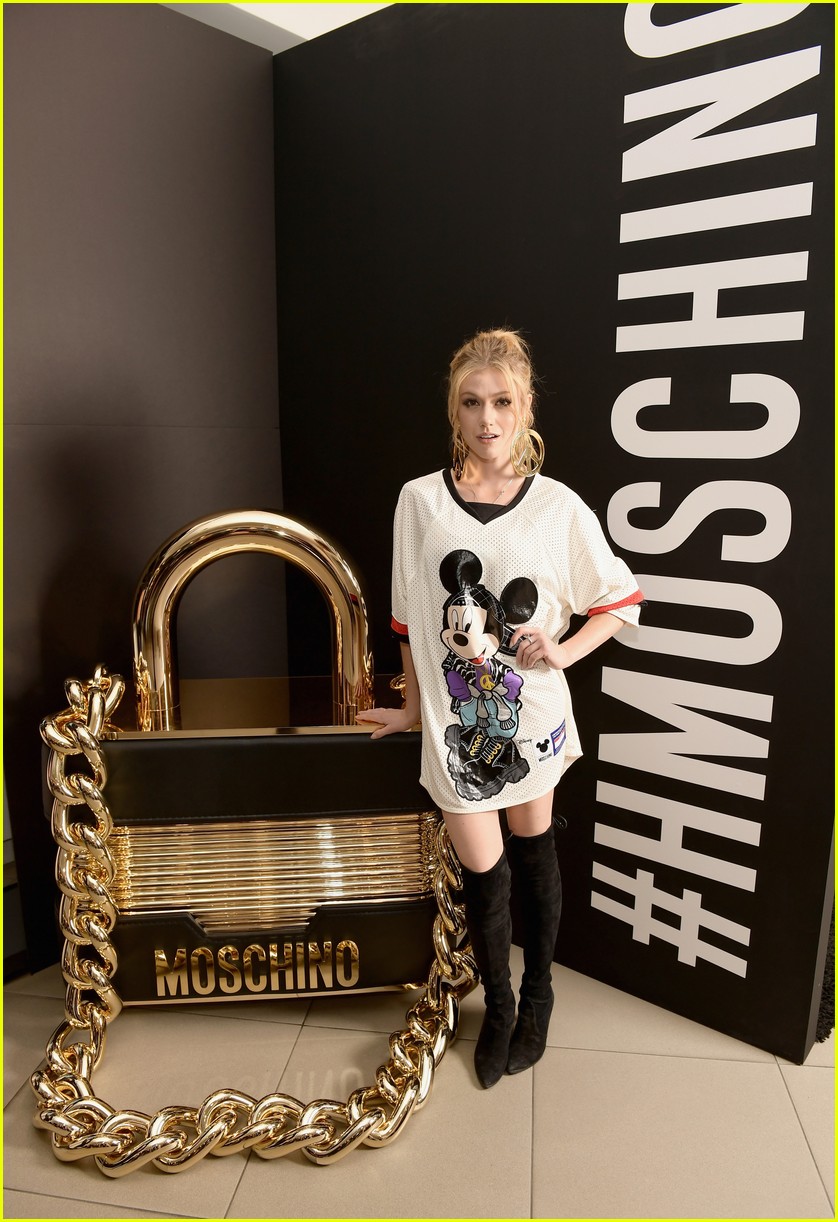 Katherine McNamara, Ariel Winter & Ross Butler Look Chic at Moschino x