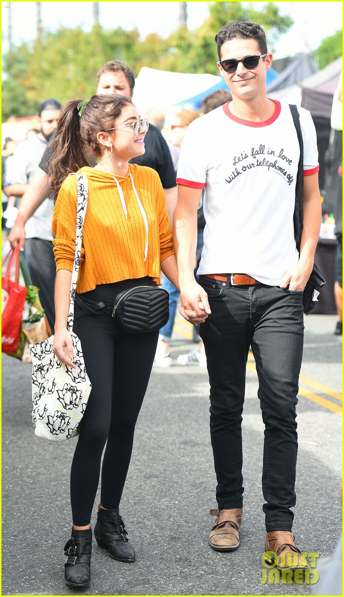 Sarah Hyland & Boyfriend Wells Adams Hold Hands at the Farmers Market