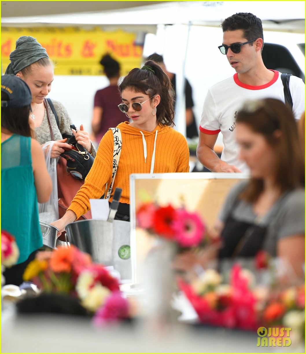 Sarah Hyland & Boyfriend Wells Adams Hold Hands at the Farmers Market