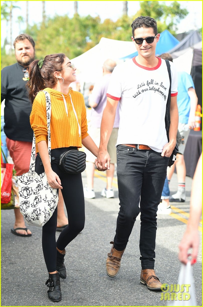 Sarah Hyland & Boyfriend Wells Adams Hold Hands at the Farmers Market