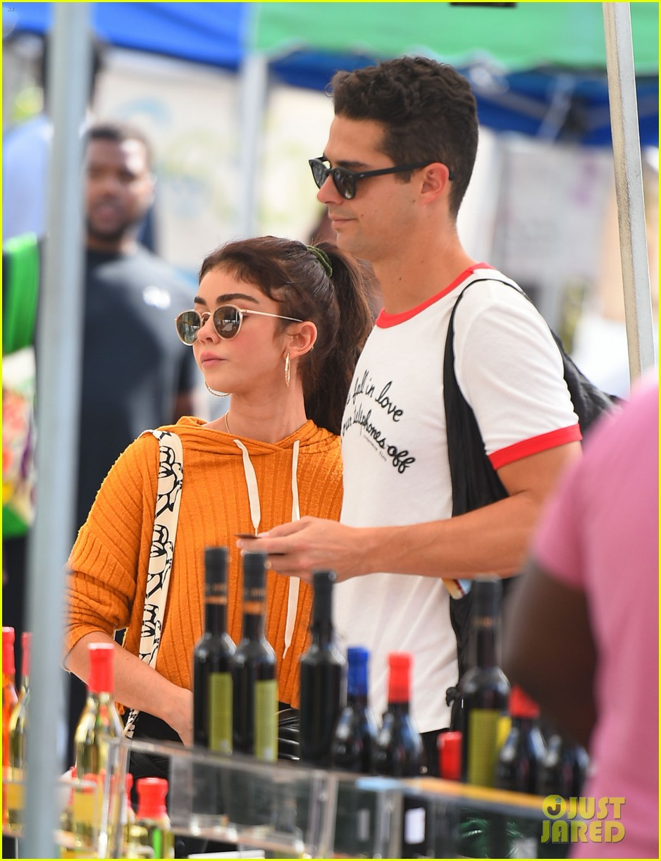 Sarah Hyland & Boyfriend Wells Adams Hold Hands at the Farmers Market