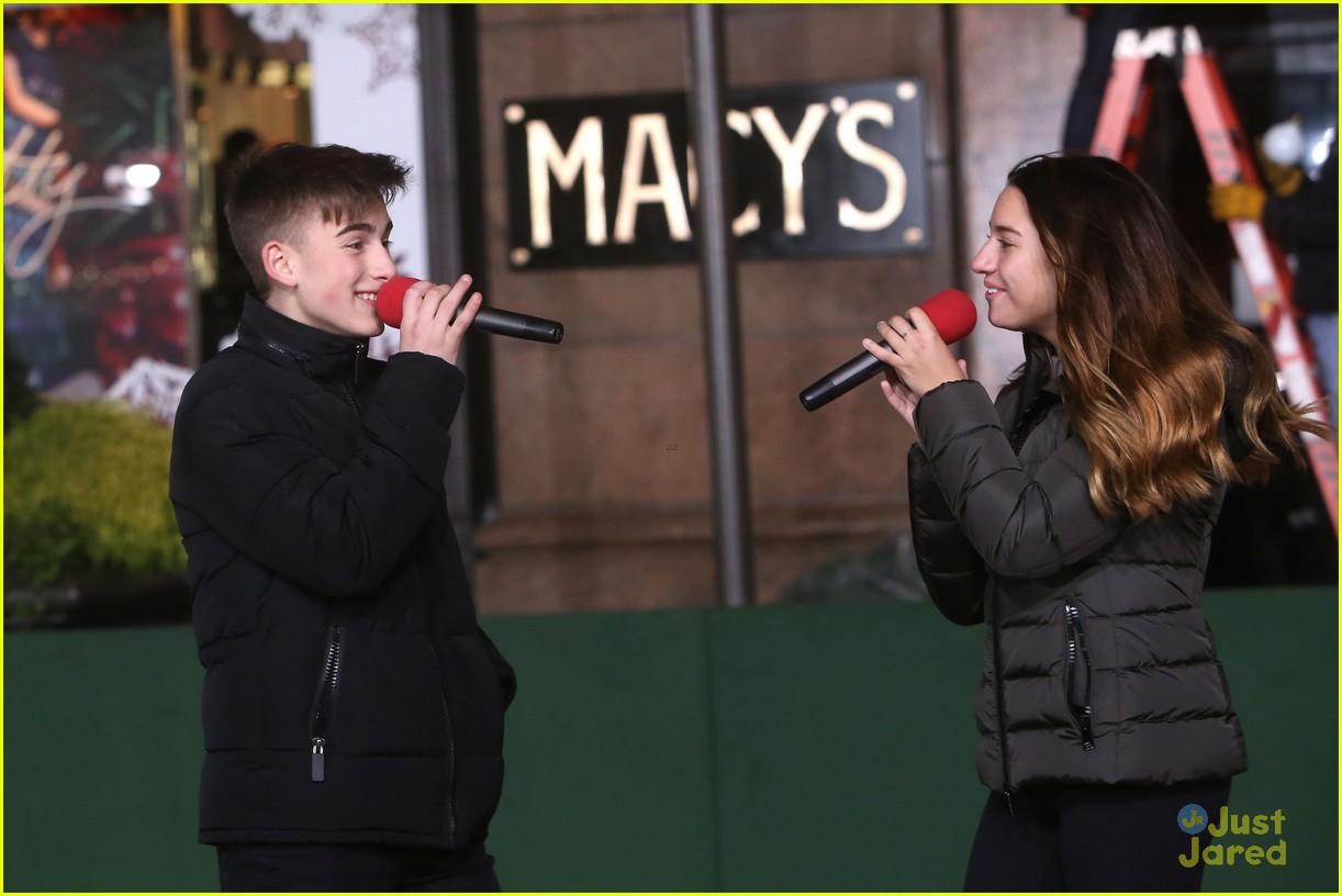 Full Sized Photo of kenzie ziegler johnny orlando macys rehearsals 10