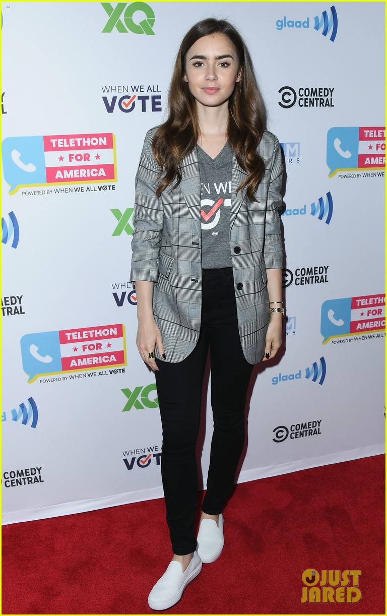 lily collins vote telethon november 2018 00