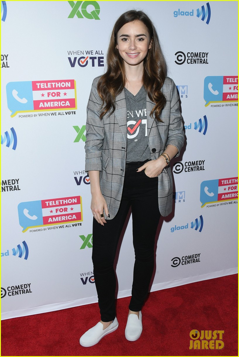 lily collins vote telethon november 2018 12