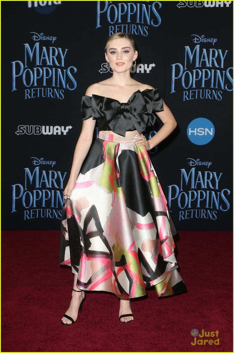 Meg Donnelly Flies Into 'Mary Poppins Returns' Premiere With Milo