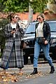 lucy hale looks chic in long checked coat while out to lunch 08