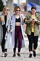 lucy hale blue coat workout buddies 06