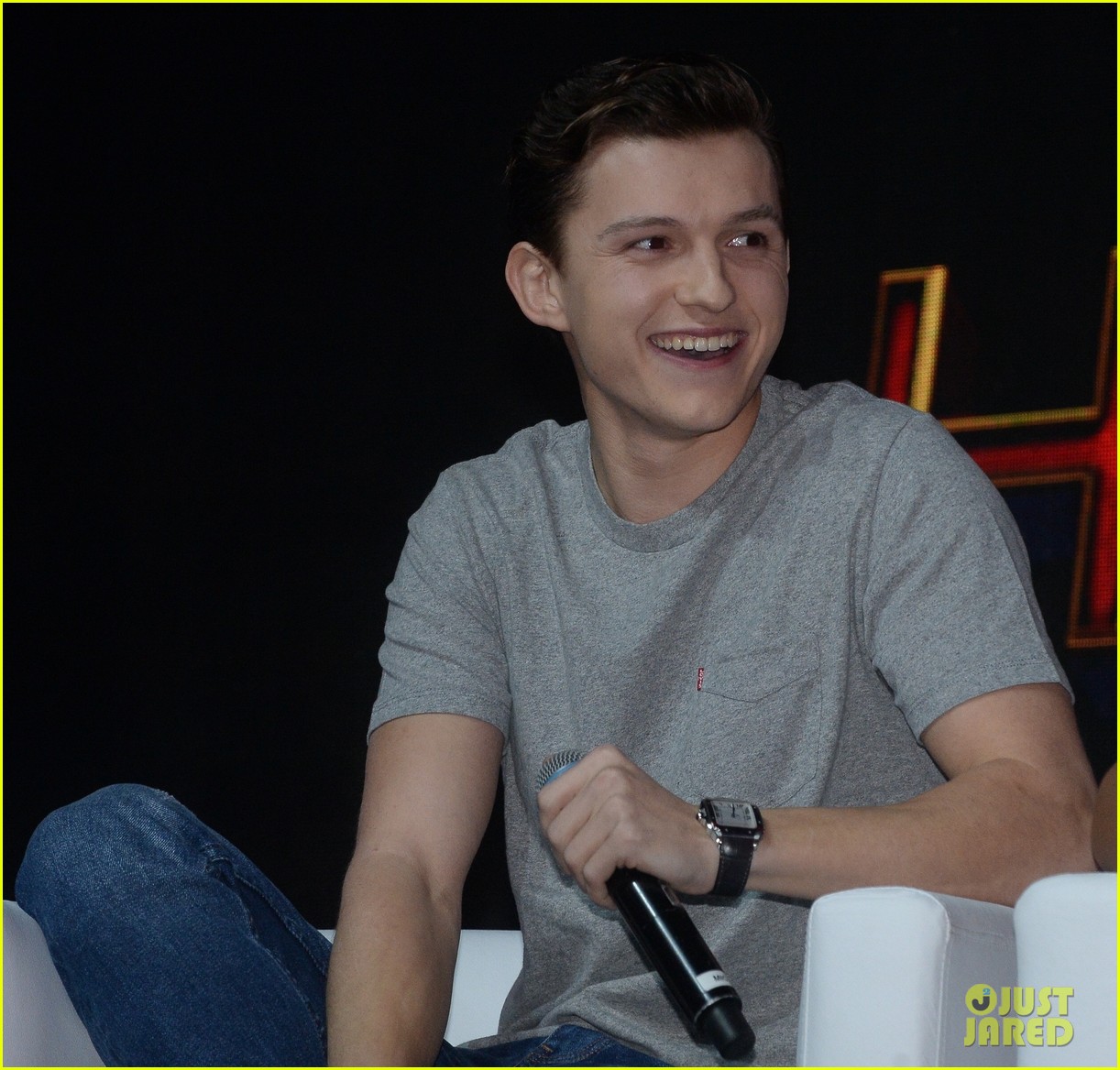 Full Sized Photo Of Tom Holland Promotes New Movie Uncharted With Mark