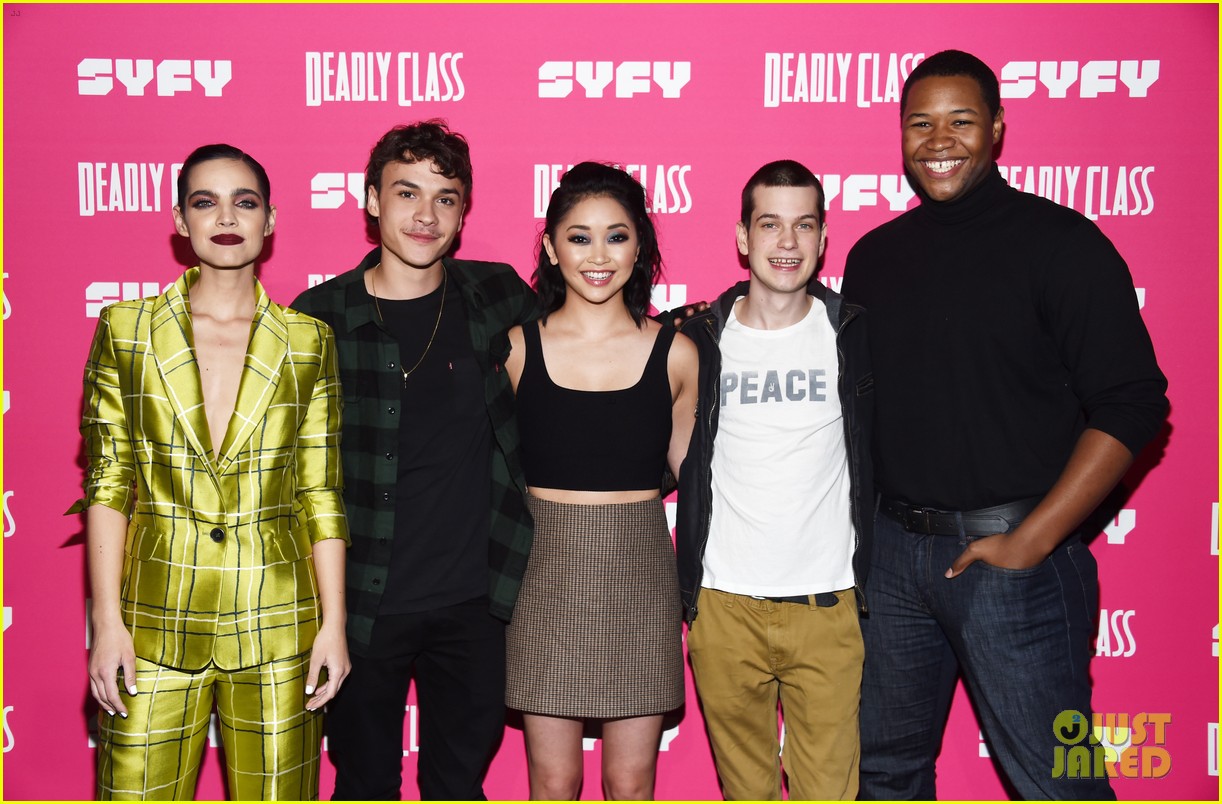 Full Sized Photo of janel parrish supports lana condor at deadly class