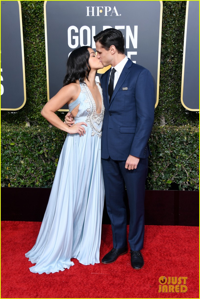 Sofia Carson & Gina Rodriguez Arrive In Style For Golden Globes 2019