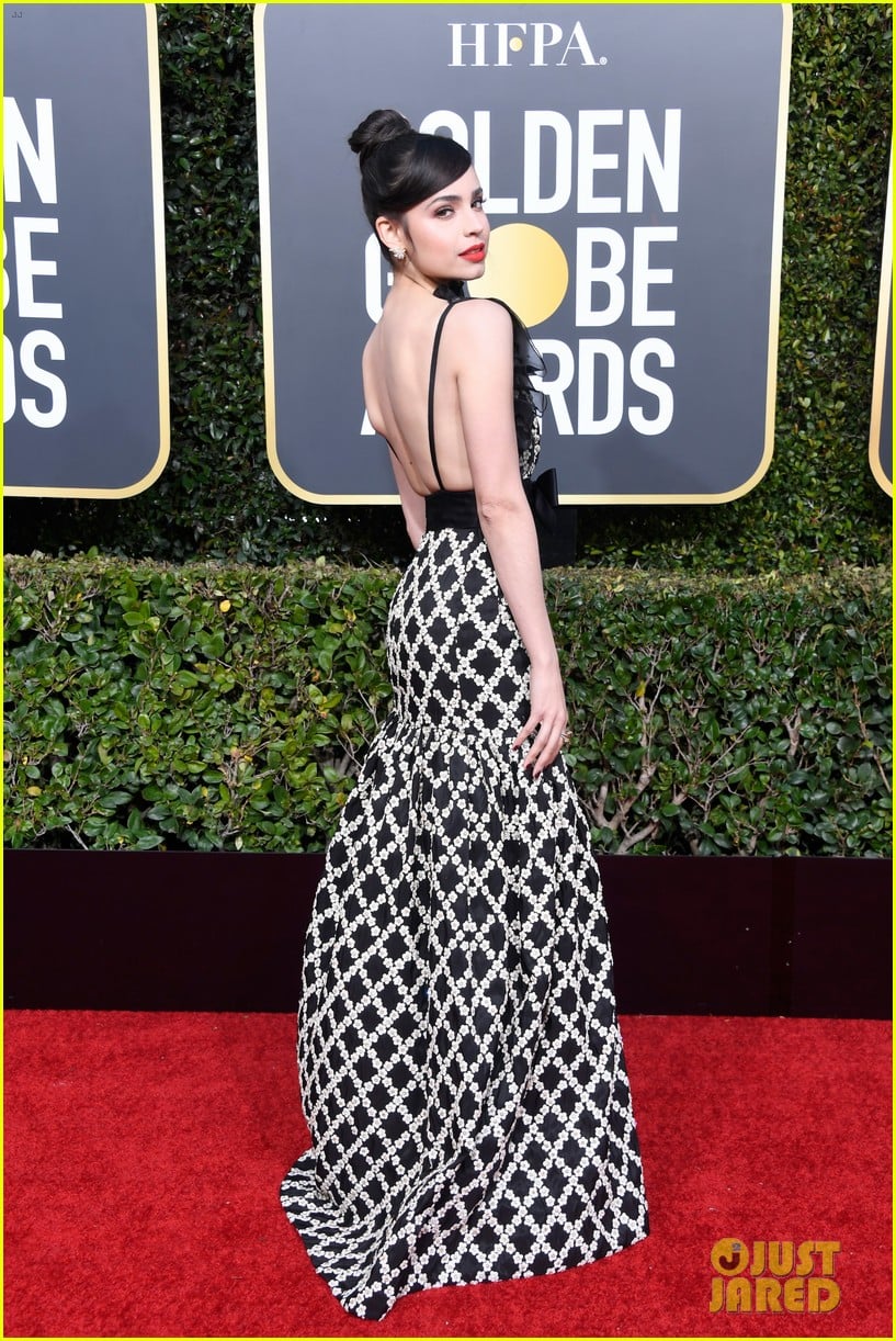 Sofia Carson & Gina Rodriguez Arrive In Style For Golden Globes 2019