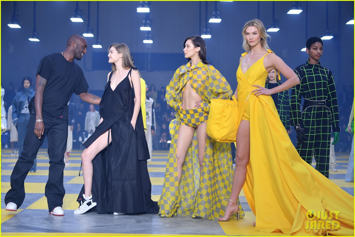 Gigi, Bella, Karlie & Adut Premiere Off-White Ballgowns In Paris