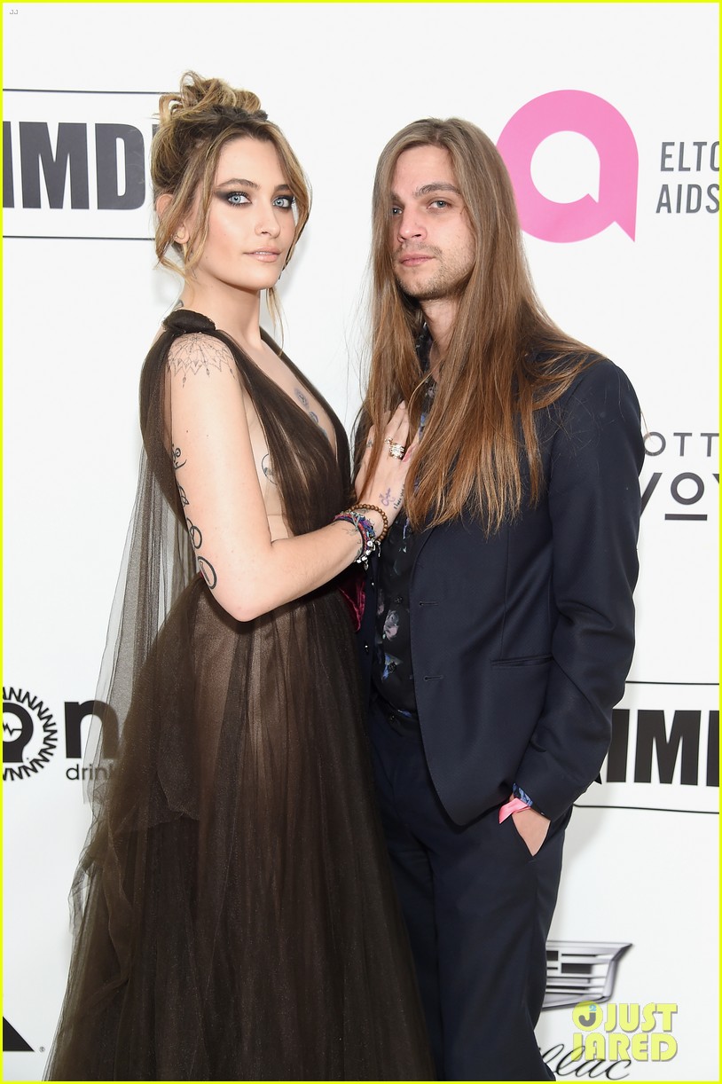 Full Sized Photo of paris jackson gabriel glenn pair up at elton johns