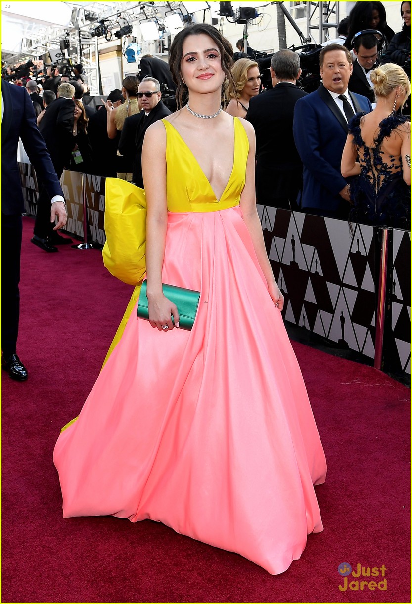 Laura Marano Wears Giant Yellow Bow On Her Dress For First Oscars ...