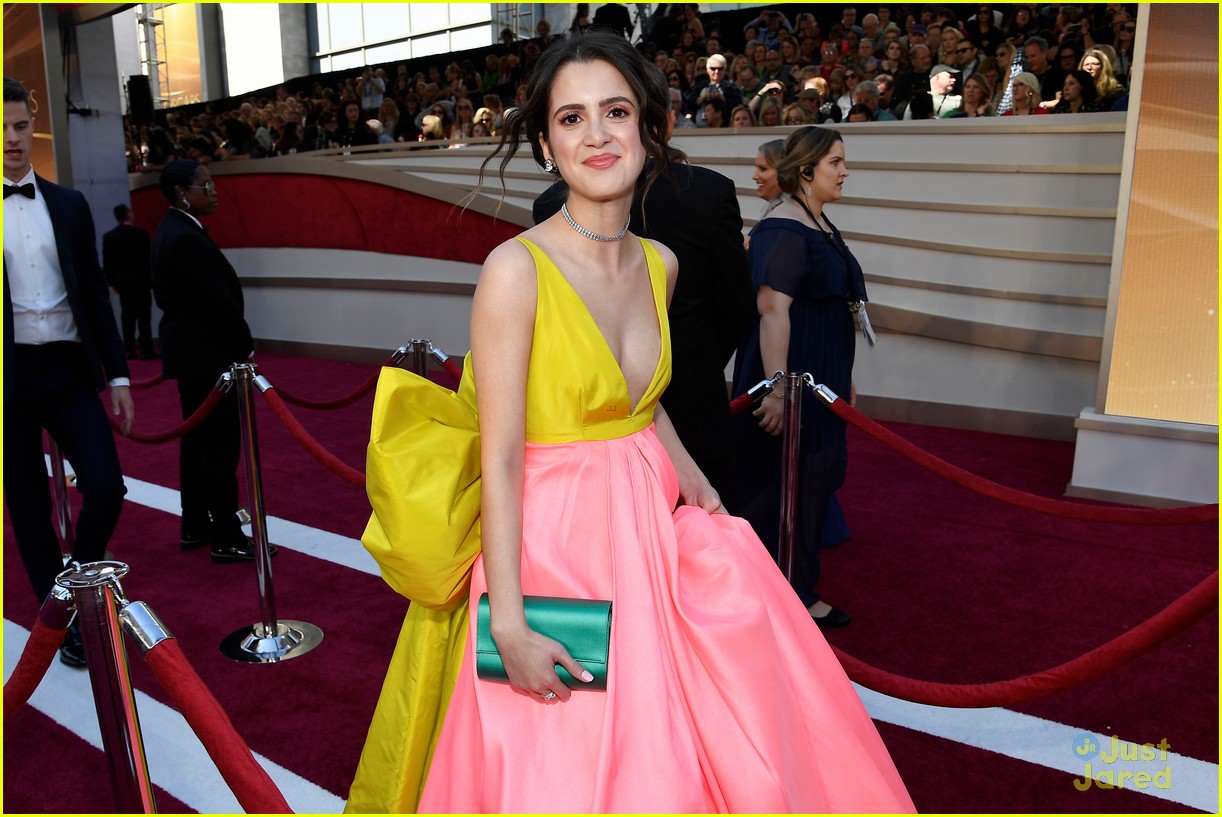 Laura Marano Wears Giant Yellow Bow on Her Dress For First Oscars