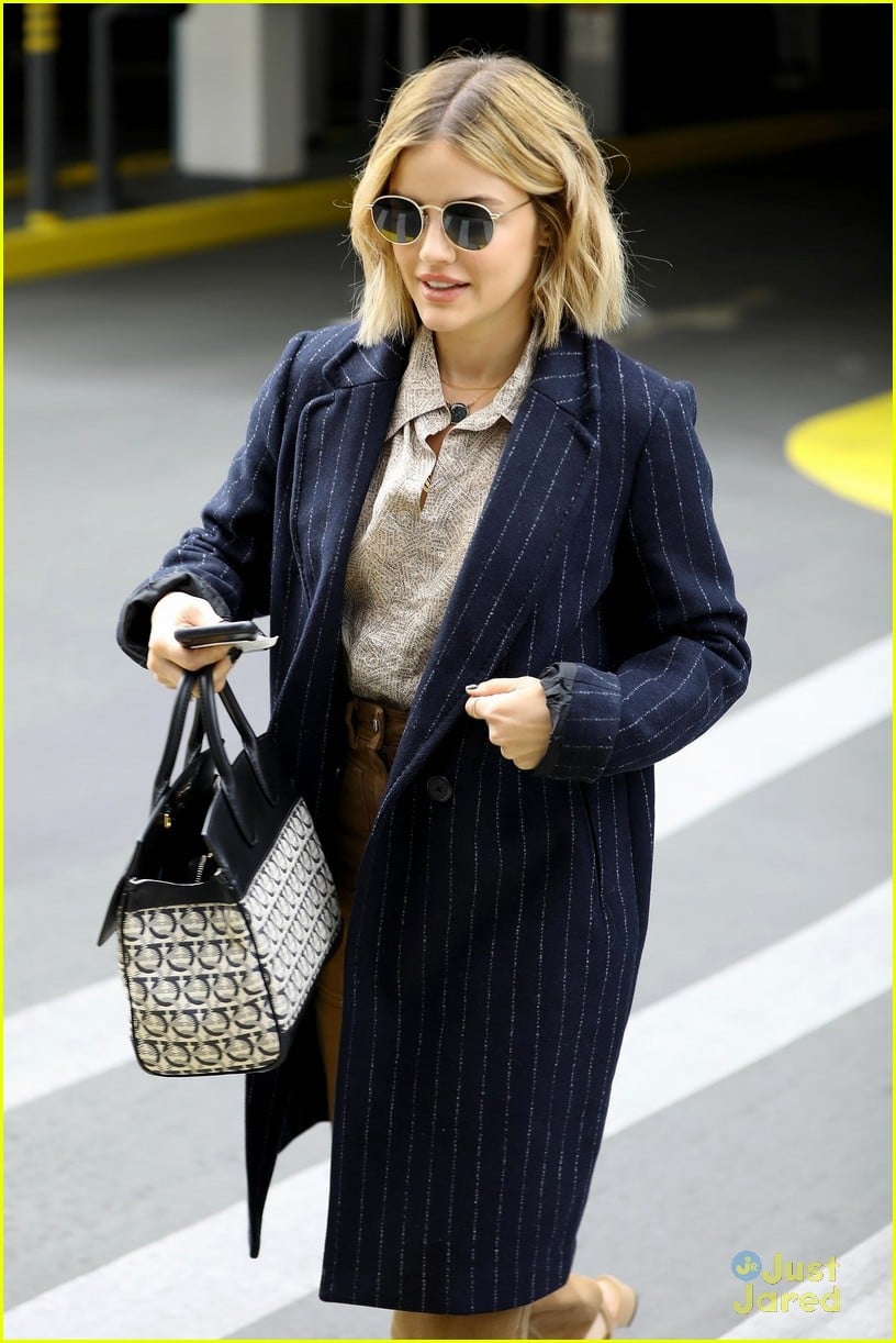 Full Sized Photo of lucy hale two looks business mtgs 02 | Lucy Hale