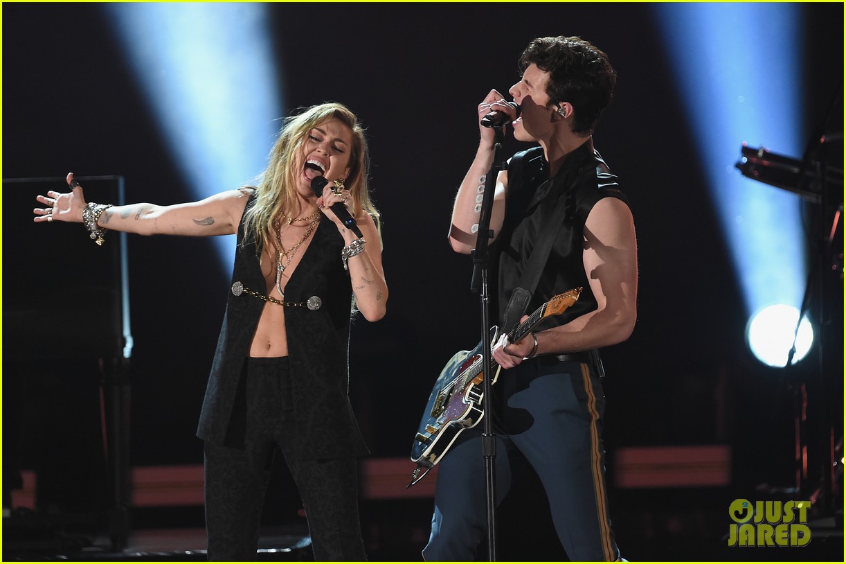 Shawn Mendes & Miley Cyrus Perform 'In My Blood' at Grammys 2019 ...