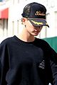 hailey bieber wears justins last name on her hat at pilates 06